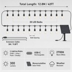 Waterproof  LED Outdoor Fairy Lights for Patio, Garden & Pergola