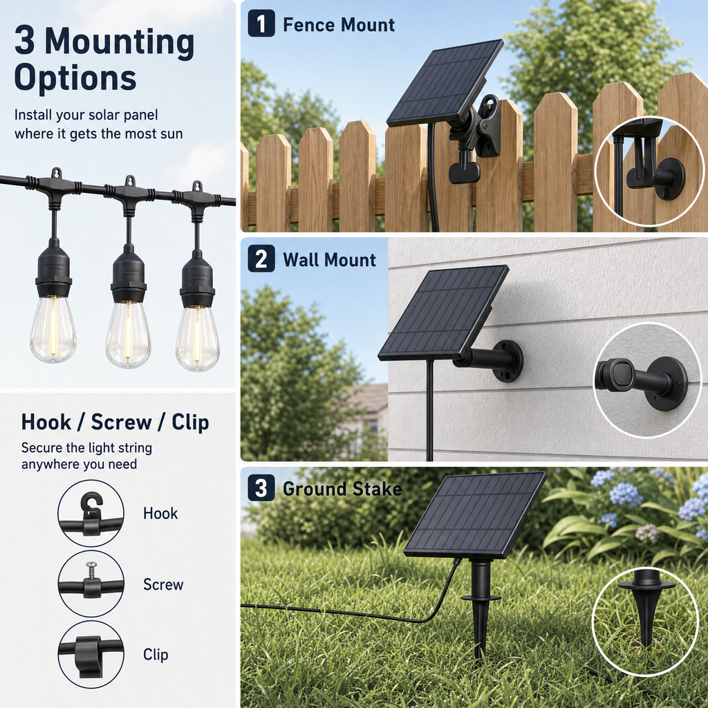 Waterproof  LED Outdoor Fairy Lights for Patio, Garden & Pergola