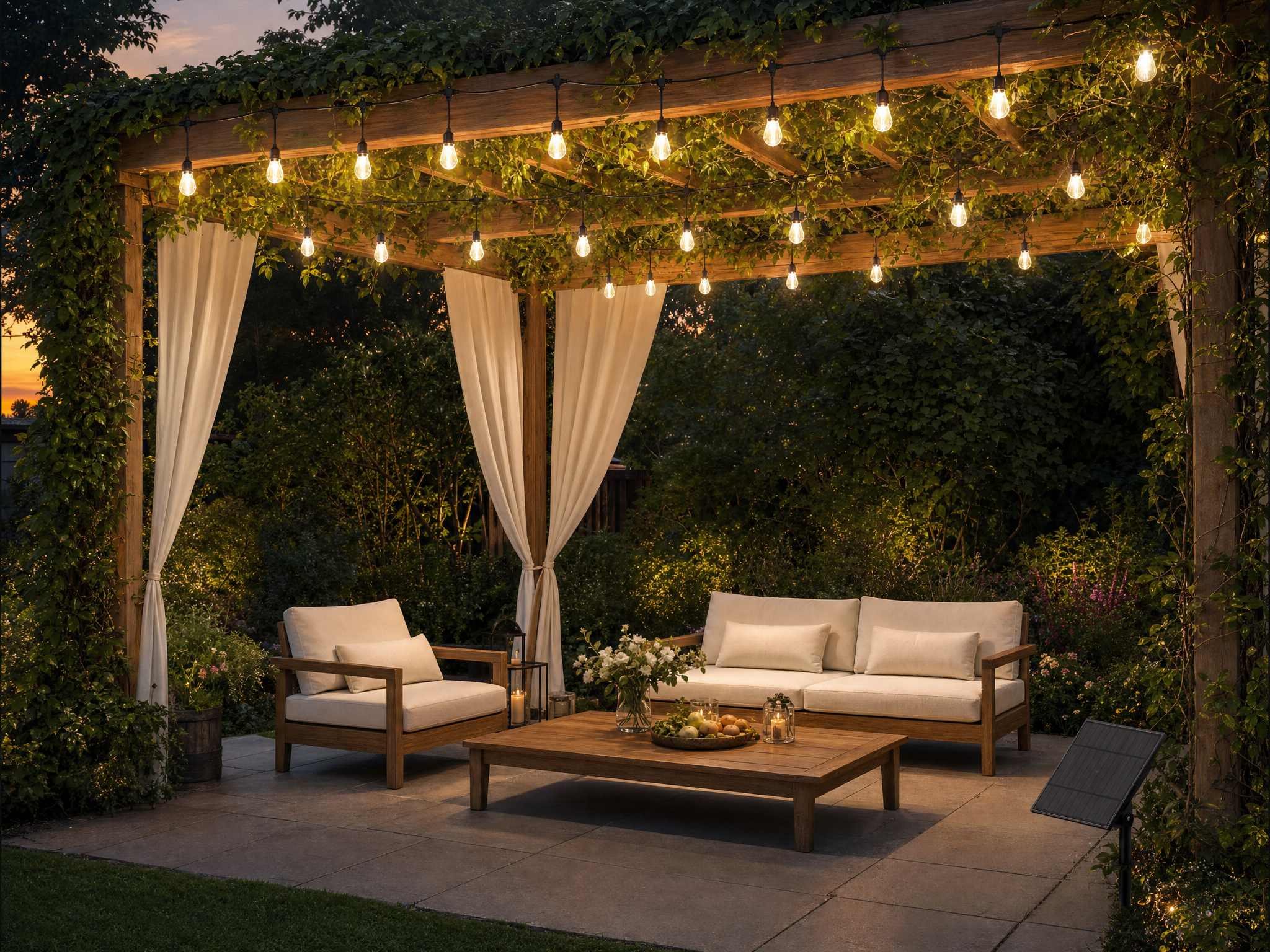 Waterproof  LED Outdoor Fairy Lights for Patio, Garden & Pergola
